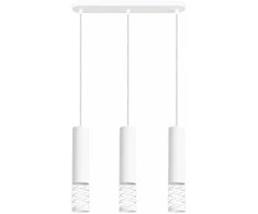 Sollux Lighting LAMI vandenyno žalios spalvos modernus plieno pakabinamas šviestuvas, 3 x GU10 LED, baltas, 40 cm