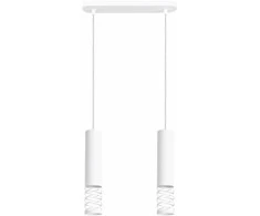 Sollux Lighting LAMI vandenyno žalios spalvos modernus baltas plieno pakabinamas šviestuvas, 2 x GU10 LED lizdai