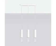 Sollux Lighting LAMI vandenyno žalios spalvos modernus plieno pakabinamas šviestuvas, 3 x GU10 LED, baltas, 40 cm