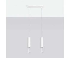 Sollux Lighting LAMI vandenyno žalios spalvos modernus baltas plieno pakabinamas šviestuvas, 2 x GU10 LED lizdai