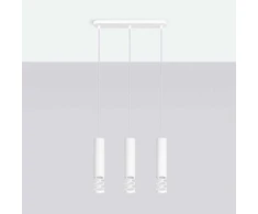 Sollux Lighting LIRO vandenyno žalios spalvos modernus plieno pakabinamas šviestuvas, 3 x GU10, 10 W, baltas