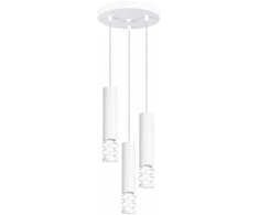 Sollux Lighting LIRO vandenyno žalios spalvos modernus plieno pakabinamas šviestuvas, 3 x GU10 LED, 10 W, baltas