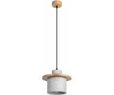Sollux Lighting MAB pakabinamas šviestuvas, betono spalvos, mediena, 22x125cm, E27, 15W, modernus šviestuvas