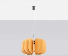 Sollux Lighting MULA modernus pakabinamas ir toršeras, veltinio gaubtas, 45 cm, juodas rėmas