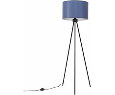 Sollux Lighting NEVIA pakabinamas šviestuvas, tamsiai mėlynas, audinio gaubtas, juodas rėmas, 40 cm