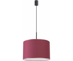 Sollux Lighting NEVIA pakabinamas šviestuvas, bordo spalvos, audinio gaubtas, 40x25 cm, juodo rėmo