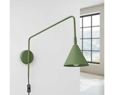 Sollux Lighting NOX sieninis šviestuvas, alyvuogių žalios spalvos, plienas, E14, LED, 10 W, modernus akcentinis šviestuvas