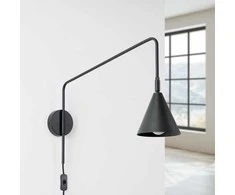 Sollux Lighting NOX sieninis šviestuvas, juodas plienas, E14 LED, 10 W, modernus geometrinis gaubtas