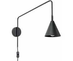 Sollux Lighting NOX sieninis šviestuvas, juodas plienas, E14 LED, 10 W, modernus geometrinis gaubtas