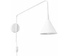 Sollux Lighting NOX sieninis šviestuvas, matinės baltos spalvos, plienas, E14, 10 W, LED, modernus dizainas