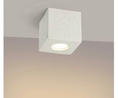 Sollux Lighting Persų indigo kvadratinis betoninis sieninis šviestuvas, smėlio spalvos, pramoninis, kvadratinis, 10 W, GU10