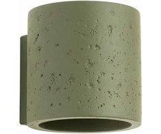 Sollux Lighting Persų „Indigo Orbis“ betoninis sieninis šviestuvas, alyvuogių žalios spalvos, pramoninis, 8 W, G9