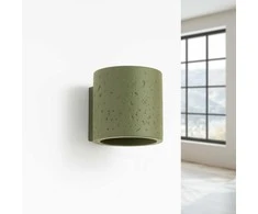 Sollux Lighting Persų „Indigo Orbis“ betoninis sieninis šviestuvas, alyvuogių žalios spalvos, pramoninis, 8 W, G9