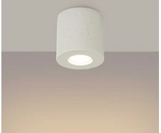Sollux Lighting Persų „Indigo Orbis“ betoninis sieninis šviestuvas, smėlio spalvos, pramoninis, cilindrinis, GU10