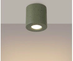 Sollux Lighting Persų „Indigo Orbis“ betoninis sieninis šviestuvas, alyvuogių žalios spalvos, pramoninis, 10 W, GU10