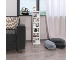Target Home CD/DVD stovas, 92 cm, reguliuojamo aukščio lentynos, baltas