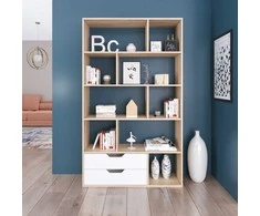 Target Home Erdvi svetainės lentyna su stalčiais, Sonoma balta