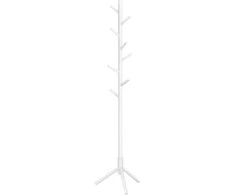 „Valora“ grindų pastatoma paltų kabykla RCR04WT - balta, medinė, moderni pakaba