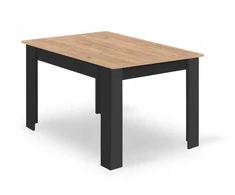Lauko baldų komplektas Leobert Baldų komplektas su 4 kėdėmis, Craft ir juodos spalvos, 120 × 80 cm