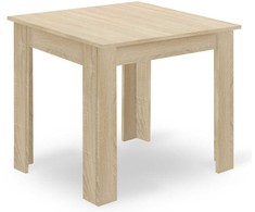 Lauko baldų komplektas Valora Baldų komplektas su 4 kėdėmis, ąžuolo sonomos ir juodos spalvos, 80 × 80 × 75 cm