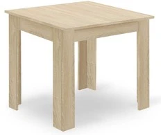 Leobert Rinkinys Stół NP 80x80cm Dąb Sonoma + 4 krzesła WAT balta / nogi naturalne