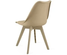 Leobert Kėdė MARK su eko odos pagalvėle, tamsiai smėlinė, 82 cm