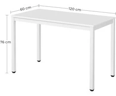 Oskar Stół prostokątny do kuchni i biura TESSA 120x60 balta metalowe nogi