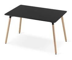 Leobert Rinkinys Stół ADRIA 120cm x 80cm - juoda + 4 krzesła WAT juoda / nogi juoda