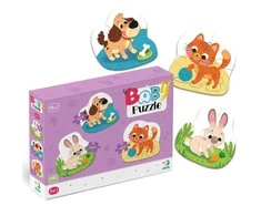 Dodo didelių detalių dėlionė Naminiai gyvūnai (3 dėlionės)
