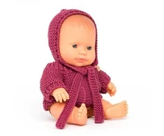 Miniland lėlė berniukas su rūbais (21 cm.)
