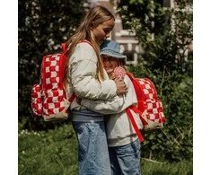 Pick &amp; Pack mokyklinė kuprinė Raudoni langeliai, L