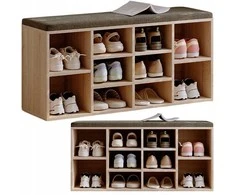 Rebiko Batų spintelė su sėdyne modernus suolas sonoma ąžuolas loft 104 cm