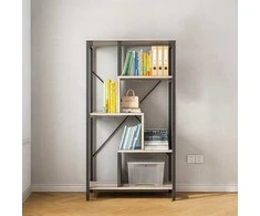 Rebiko Industrinė atvira stovinti knygų spinta 8 lentynos metalinis rėmas 132 cm