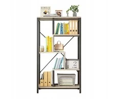 Rebiko Industrinė atvira stovinti knygų spinta 8 lentynos metalinis rėmas 132 cm