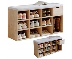 Rebiko Loft sonoma batų spinta su sėdyne prieškambario suolas su straipsneliu 100 cm