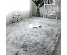 Rebiko Minkštas šiurkštus triušio pliušinis kilimas šviesiai pilkas 60x90cm minkštas gražus