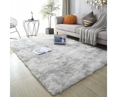Rebiko Pliušinis Shaggy Rabbit kilimas, purus, pilkas, 160x220 cm, minkštas, XXL.