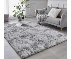 Rebiko Purus pliušinis kilimas šviesiai pilkas 100x150 cm pūkuotas minkštas kailinis