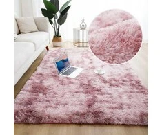 Rebiko Rožinis pliušinis minkštas šiurkštus triušio šiurkštus kilimas 120x170 cm storio xl