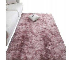 Rebiko Rožinis purus pliušinis kilimas plaukuotas triušis 220x160 cm minkštas gražus xxl
