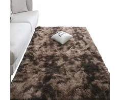 Rebiko Rudas pliušinis kilimas Minkštas triušio plaukuotas plaukuotas 100x150 cm xl storio
