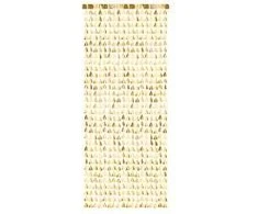 PartyDeco Auksinės folijos užuolaida-lietutis "Eglutės" 100*245cm