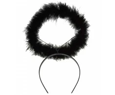 Aureolė marabou juoda