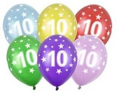 Balionai 10-as gimtadienis 30cm stiprūs