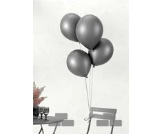 Balionai 30 cm sidabriniai blizgūs 10 vnt
