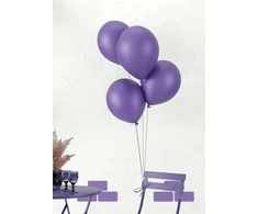 Balionai 30 cm violetiniai blizgūs 10 vnt