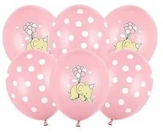 Party Deco Balionai "Drambliukas" rožiniai 30cm 6 vnt