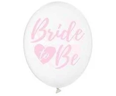 Boland Traciks Balionai gumos spalvos "Bride to Be" 30cm 6 vnt