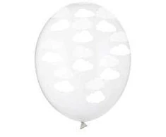 Party Deco Balionai gumos spalvos "Debesys" 30cm 6 vnt