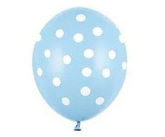 Party Deco Balionai stiprūs 30cm 6 vnt margi mėlyni